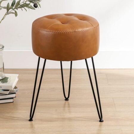 Artificial leather vanity stool